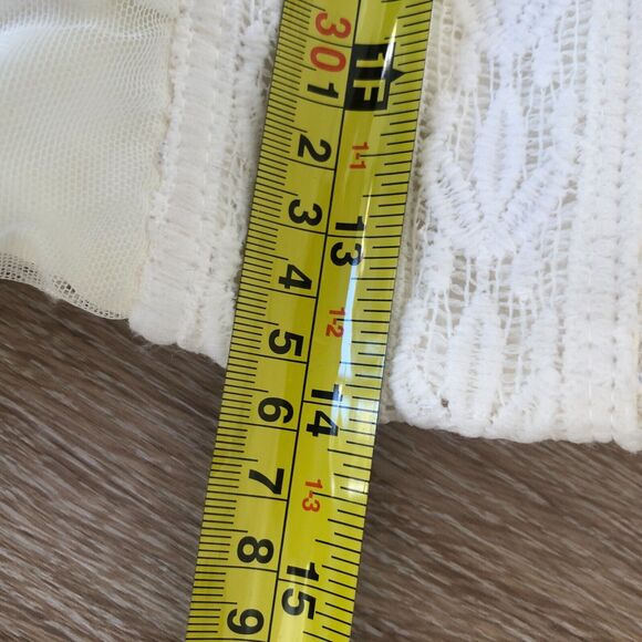 MONIQUE L HUILLIER White Lace Bell-Sleeve Tiered Bridal Party Dress 4P‎ NWT $500 - Picture 10 of 16